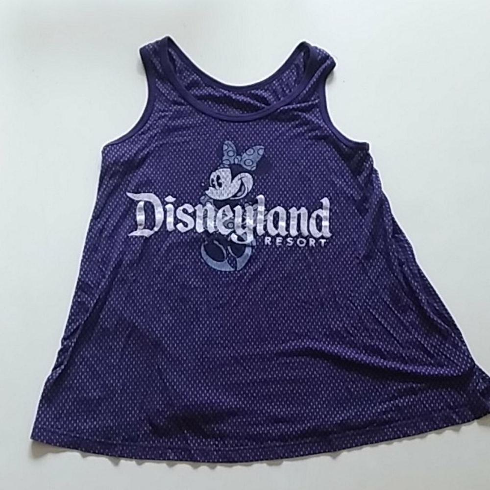 Disney Disneyland Resort Minnie Mouse Purple Polka Dot Tank Top XL